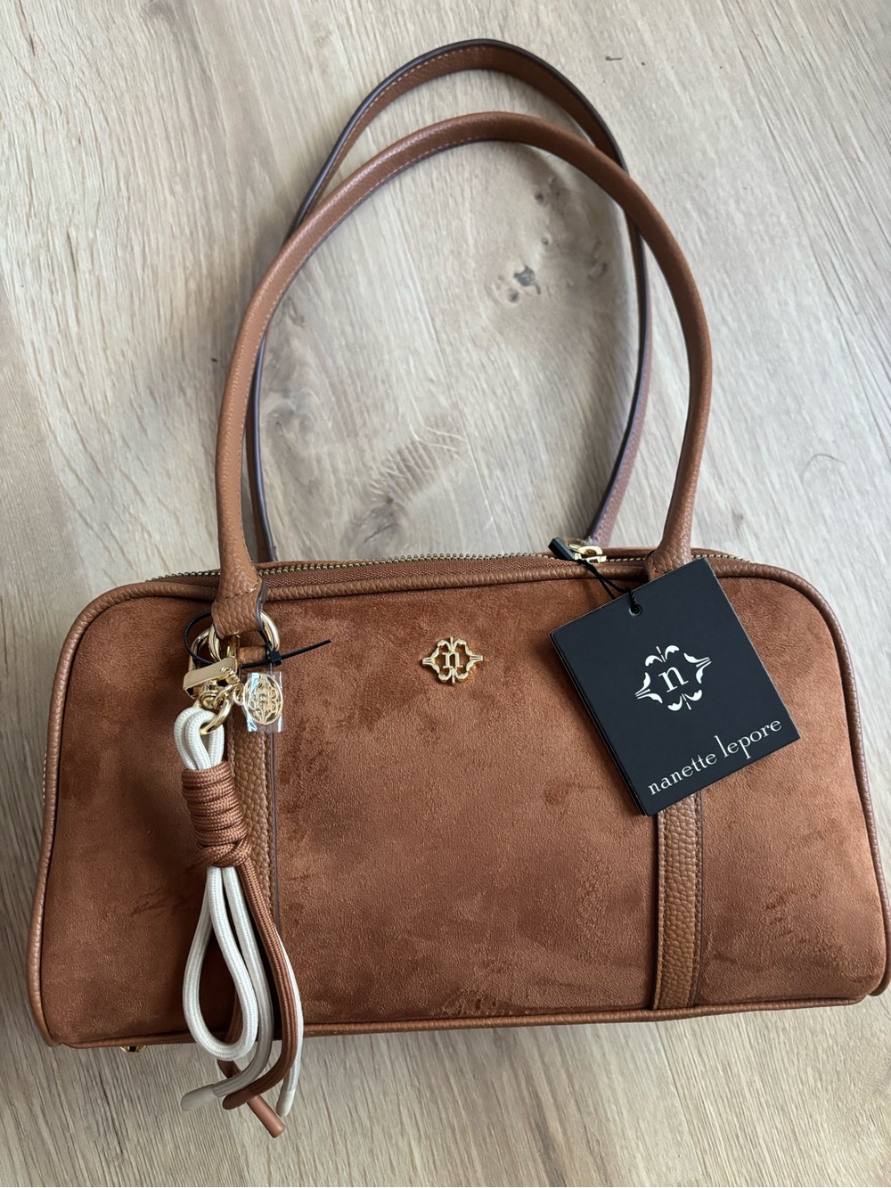 nanette lepore Tan Suede Shoulder Bag